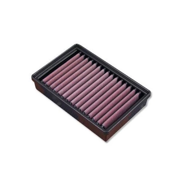 High-flow replacement air filter for a BMW motorcycle